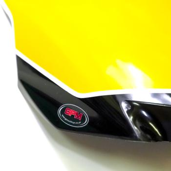 GPM GP5 front number plate Longtrack black/yellow