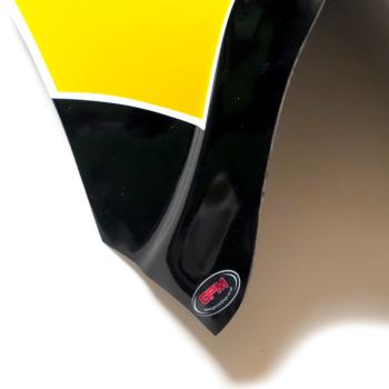 GPM GP3 front number plate Longtrack black/yellow with mudguard