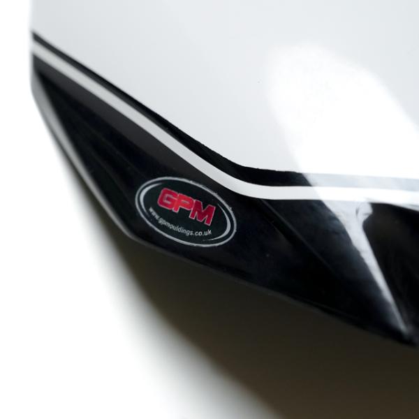 GPM GP5 front number plate Longtrack black/white