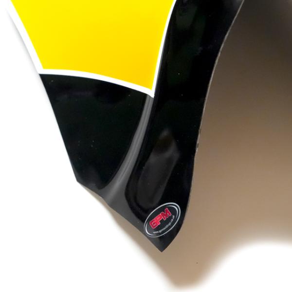 GPM GP3 front number plate Longtrack black/yellow with mudguard